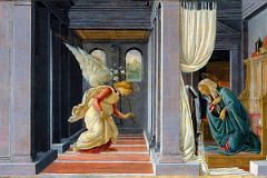 36 The Annunciation - Botticelli 1485 - Robert Lehman Collection New York Metropolitan Museum Of Art.jpg